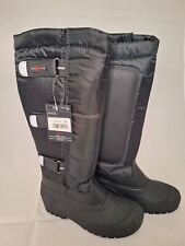 Winter REITSTIEFEL Kinder Stiefel 34 Warm Wasserdicht Schwarz mit Reflektoren