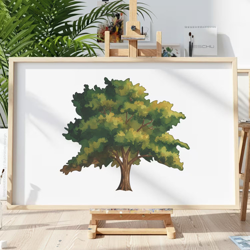 Baum wald schablone - baum,