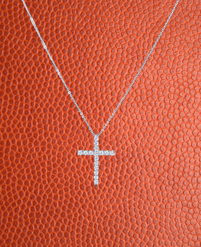 Kreuz anhängern lab diamanten - kreuz,