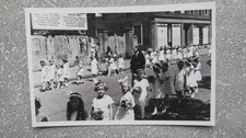 Remscheid Solingen ? Prozession Kommunion-Kinder Mädchen Haarkranz Lehrer ? 1950