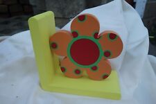 Buchstütze Bücherregal Regal Kinder haba Holz ikea Kinderzimmer Retro Pril Blume