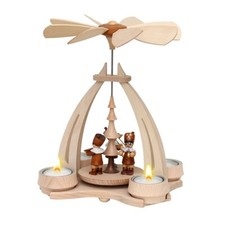 Holz Teelichtpyramide Bäcker