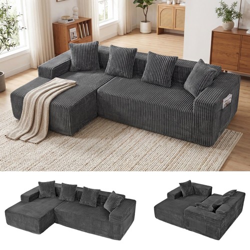 Ecksofa corduroy form - corduroy, l-form