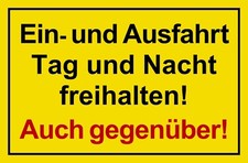 ☆ Schild - Ein- und Ausfahrt Tag und Nacht freihalten 200/250/300/350 (Einfahrt)