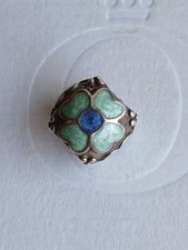 Original  Pandora Element, Charm, retired, Blume blau, Emaille 