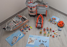 Playmobil Spielset: Küstenwache mit Rettungsboot, Löschboot und Rettungsinsel