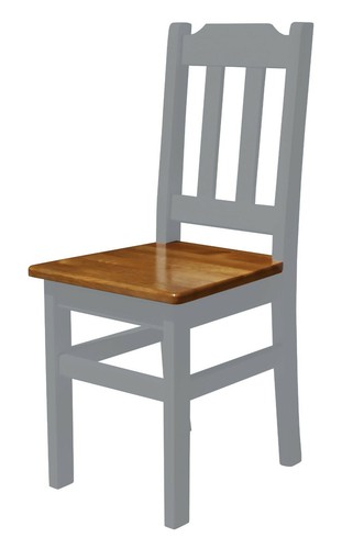 Grau holzstuhl massiv kiefer - grau,