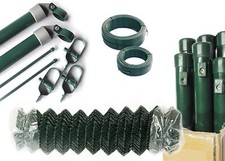 Maschendrahtzaun Komplettset Gartenzaun Set  grün Drahtzaun Gartenzaun