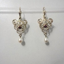 Jugendstil Rubin Schmuck