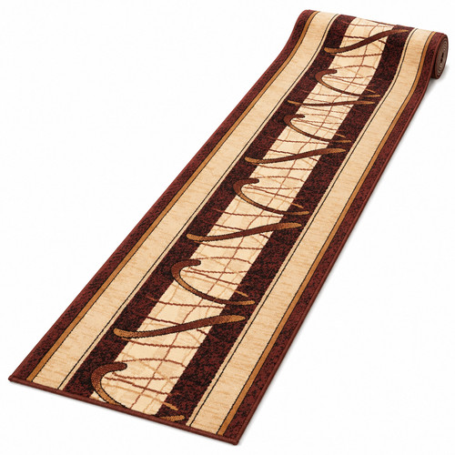 Teppich läufer braun retro - teppich,