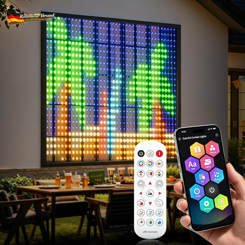 Led lichtervorhang 400 - lichtervorhang,