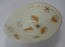 schöne alte Schale oval Porzellan Goldrand Bavaria Elfenbein Porzellan