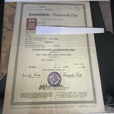 Alter Heimatschein Domovsky