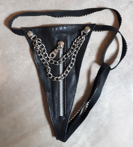 Leder string tanga - leder,