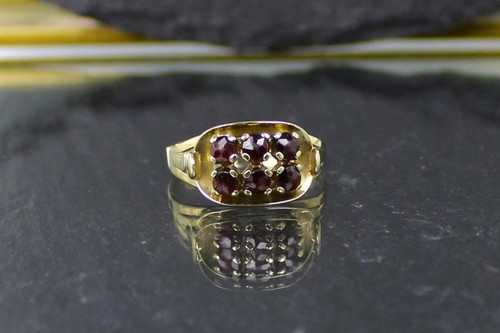 Granatring goldring 333er - granatring,,