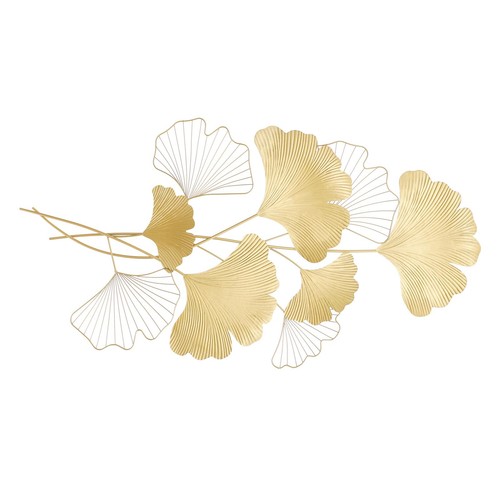 Wanddeko metall ginkgo - ginkgo, 3d