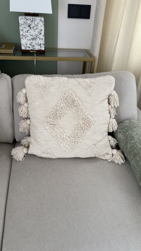 Kissenbezug beige boho - kissenbezug,