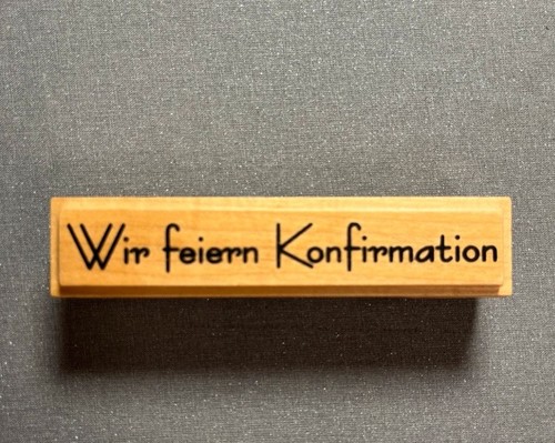 Holzstempel wir feiern - wir,