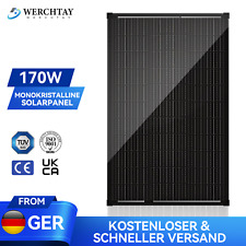 170W Solarpanel Solarmodul 12V 170Watt Monokristallin für 12V Solarpanel-Kit