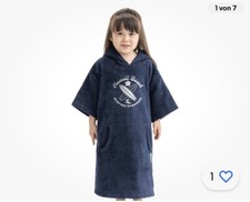 Badeponcho Kinder Bademantel Handtuchkleid mit Kapuze Unisex