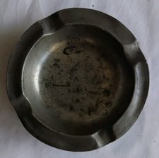 Zinn Aschenbecher gemarkt Wappenhelm