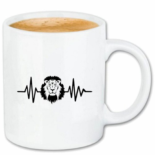 Kaffeetasse herzschlag löwe - herzschlag,