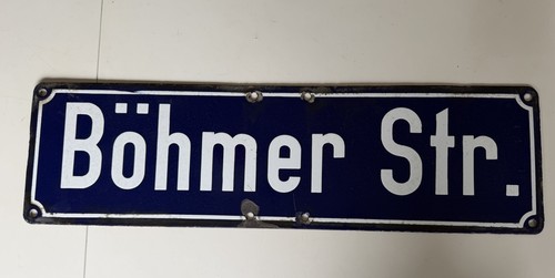 Alt straßenschild böhmer - straßenschild,