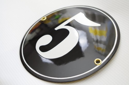 Emaille hausnummernschild - hausnummernschild, ⌀
