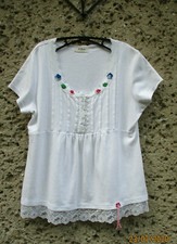 Tunika Patchwork weiß Spitze John Baner Collection Unikat