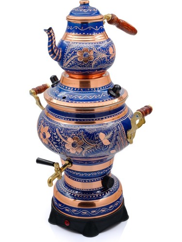 100 kupfer samowar blau - samowar,