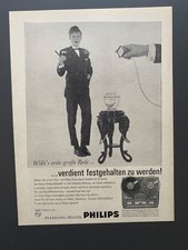 ...nimm doch Philips Tonbandgerät Tonband retro 1961 Vintage Ad Werbung Reklame