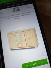 Möbel aus Massiv Holz  Kiefer in der Farbe Cappuccino gefertigt. 