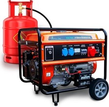 Stromgenerator Hybrid Gas LPG CNG Benzin Stromerzeuger 7kW 3F Generator 7000W
