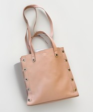 ZARA Damen-Handtasche Shopper Rose mit Nieten Kunstleder Small shopper