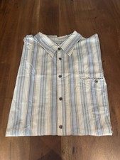 Langarm Hemd von Angelo Litrico für Herren Gr.5XL Blau Beige Gestreift