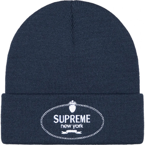 Supreme crest beanie navy - supreme,