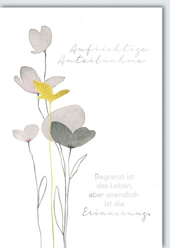 Trauer beileid kondolenzkarte - trauer,