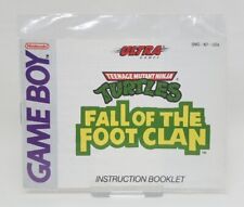 Nintendo GameBoy - Turtles Fall Of The Foot Clan Spielanleitung ( akzeptabel )
