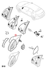 Original GM/OPEL 13142395 Außenspiegel (ohne Spiegelglas) rechts Astra H Neu