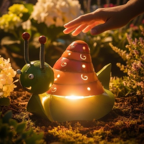 Schnecke windlicht gartenfigur - schnecke,