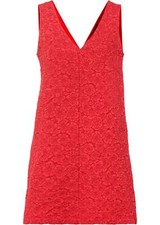 Neu Raffiniertes Kleid mit tolle 3D-Blütenoptik Gr. 38 Rot Geblümt Damen-Dress