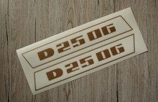 Deutz Aufkleber für Traktor D2506 Logo Emblem Sticker gold schmal (bis 1974 ) 