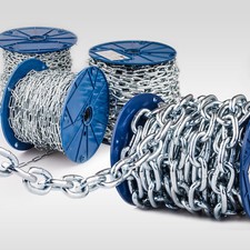 Stahlkette verzinkt DIN Rundstahlkette Eisenkette kurzgliedrig & langgliedrig