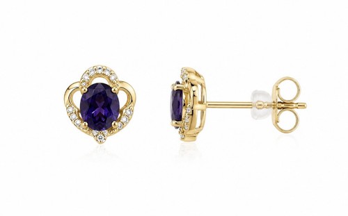 Royal amethyst ohrstecker - 💜,