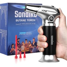 Küchenbrenner Flambierbrenner Crème Brulée nachfüllbar sicher Aluminium