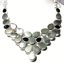 NATÜRLICH PYRIT, SPINELL Edelstein Handgefertigt 925 Sterlingsil Schmuck Collier