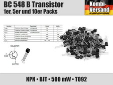 BC 548 B Bipolar Transistor NPN TO-92 BJT BC548 Verstärker Schalten Signal