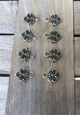 8 Stück (4 Paar) silber