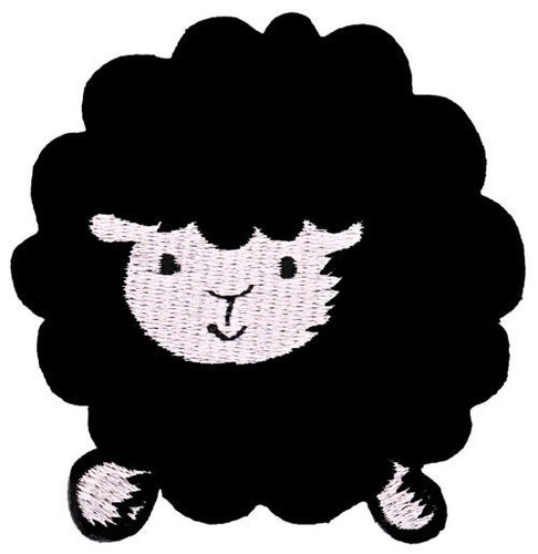 As72 schaf schwarz aufnäher - schwarz,