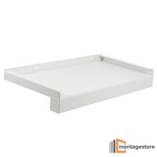 Aluminium Fensterbank 225-360 mm Weiß RAL 9016 inkl. Alu Abschluss mit Putzkante